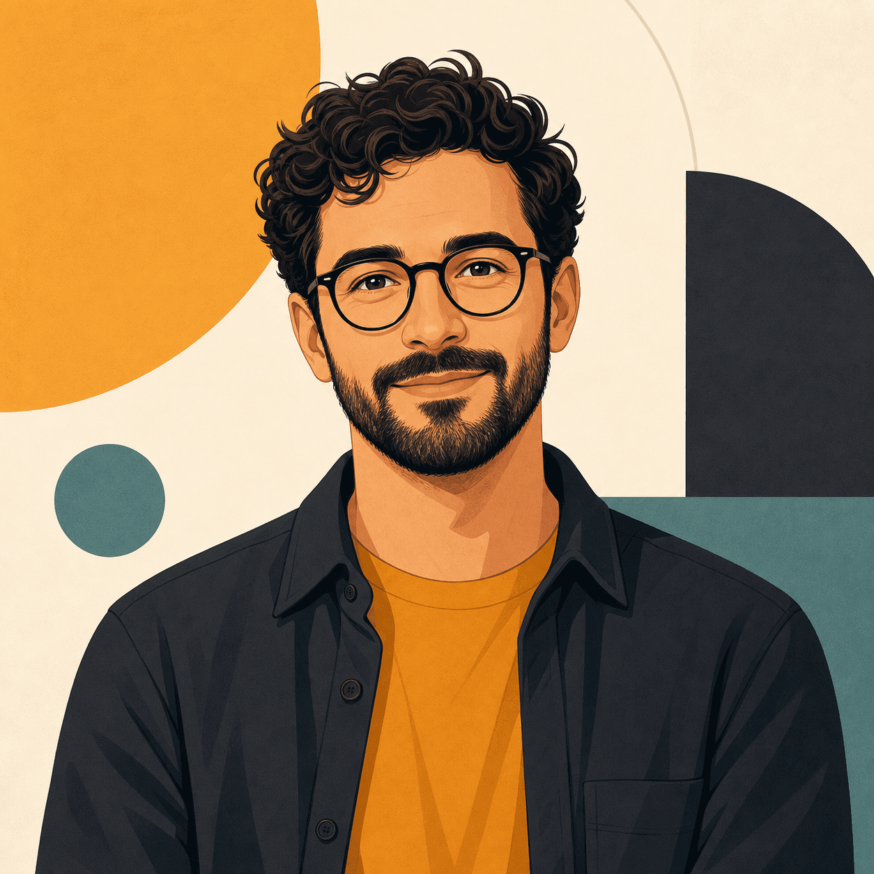 Editorial cartoon portrait of Luka Marić, Product Strategist